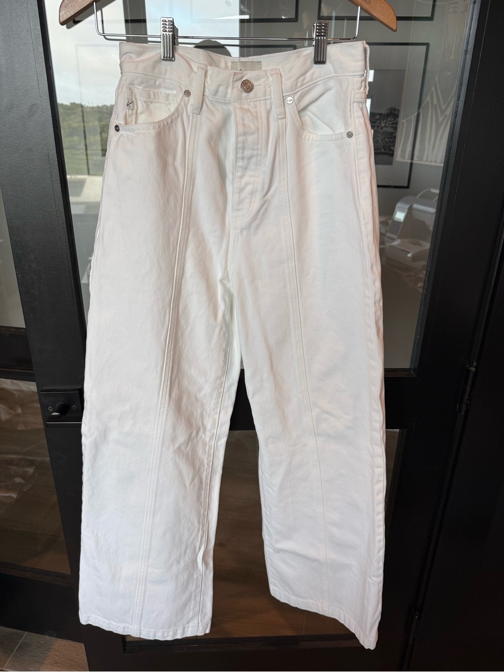 KanCan White Relaxed Wide-Leg Jeans